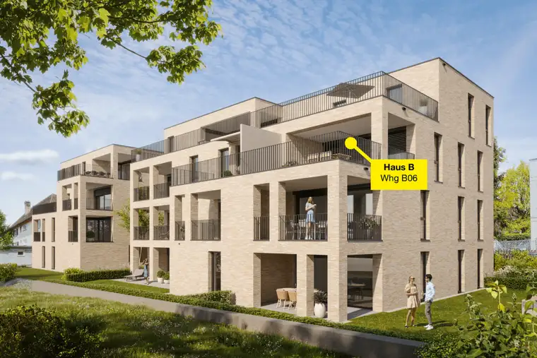 3-Zimmer-Terrassenwohnung in Stadtnähe | B06