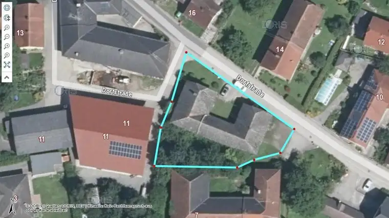 Grundstück mit Altbestand für Doppelhaus oder Triplex oder 2 Grundstücke DORFGEBIETSWIDMUNG mit 3 Wohneinheiten 307.000 Euroe