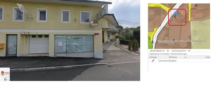 Zentrum St.. Leondhard M Widmung mit Altbestand- leerstehendes Gewerbeobjekt plus Wohnhaus und Trafik