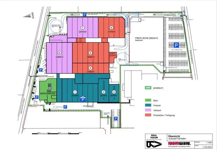17.000 m2 Hallenkomplex- 2 x 1000 m2 Halle -ausweitbar auf 4000 m2 und 377m2 Büro im Loft und 190m2 Bür im EGfrei