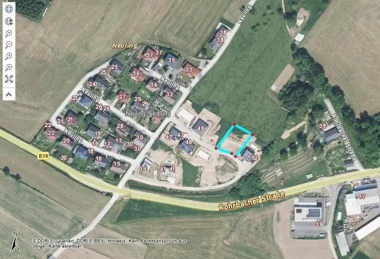 Grundstück in neuer Siedlung NEULING sehr günstig zu verkaufen für Einzel oder Doppelhaus