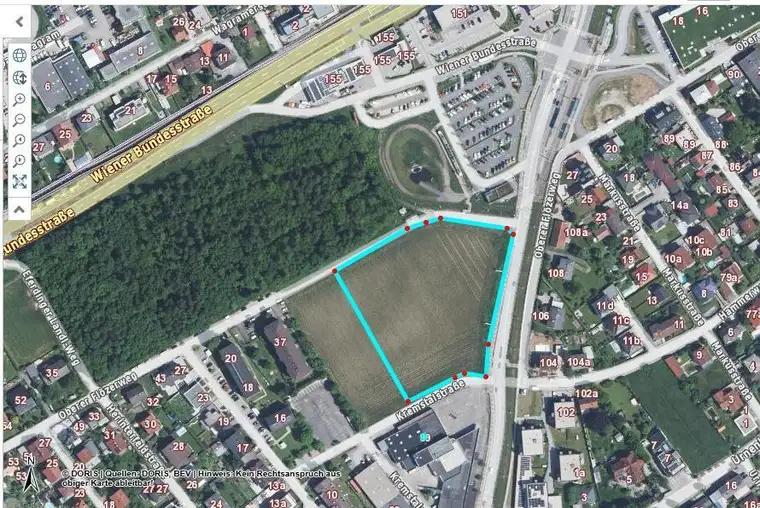 Gewerbegrundstück mit MB1 Widmung an der Trauner Kreuzung