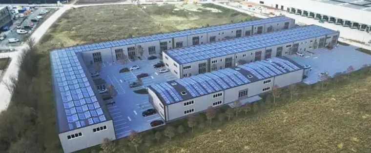 18 neu gebaute Hallen zu vermieten aktuell noch eine 60 m² Halle frei.- neue Hallen ab Sommer 27 verfügbar