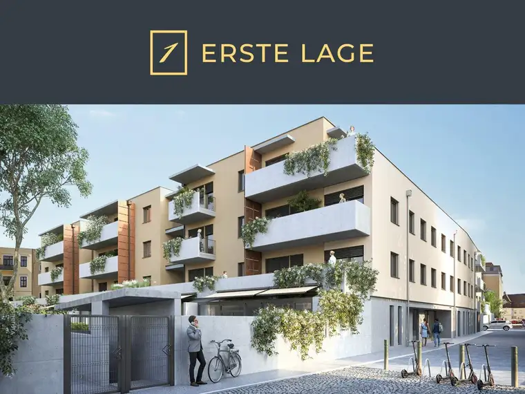 Krems, Altstadt, Neubau, Erstbezug: 3 Zimmer, 87 m² Wfl., Loggia, Pflanzbeet
