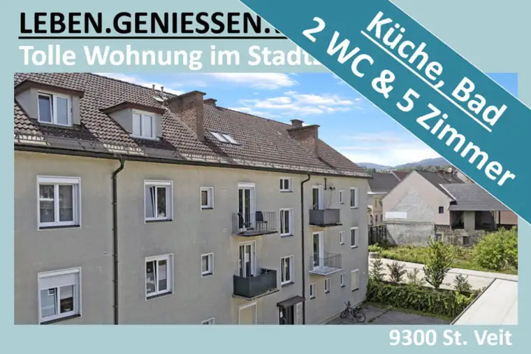 STADTZENTRUM ST. VEIT - KÜCHE, BAD, 2 WC UND 5 ZIMMER