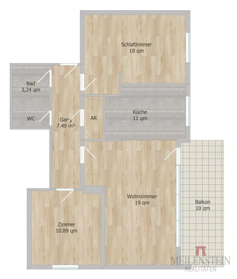 Schöne 3 Zimmerwohnung in St. Florian