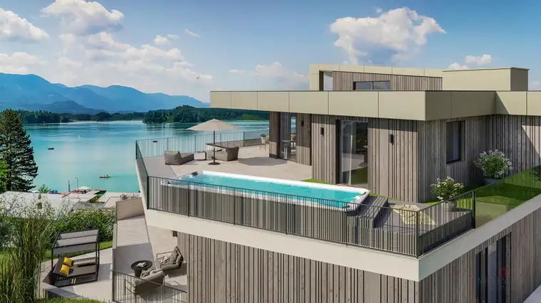 Leben am Faaker See - Exklusive Neubauwohnung mit beeindruckendem See- und Bergblick (Top 1)
