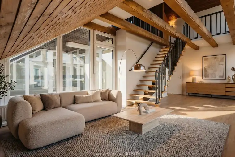 Moderne Dachgeschosswohnung mit Sonnenterrasse beim Überfuhrsteg, Aigen