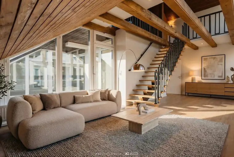 Moderne Dachgeschosswohnung mit Sonnenterrasse beim Überfuhrsteg, Aigen