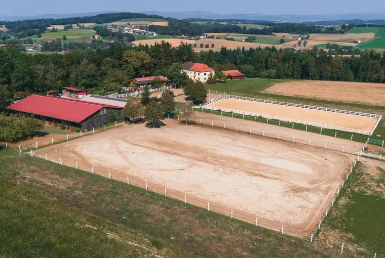 Exklusive Reitanlage mit laufendem Einstellbetrieb in idyllischer Lage