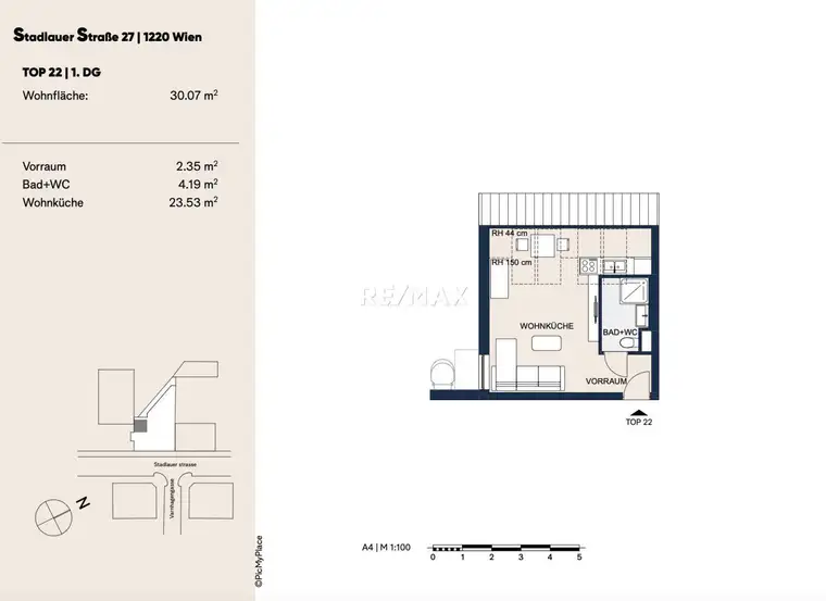 NEUBAU | Erstbezug 1 Zimmer mit Terrasse – energieeffizient &amp; bezugsfertig! Stadlau