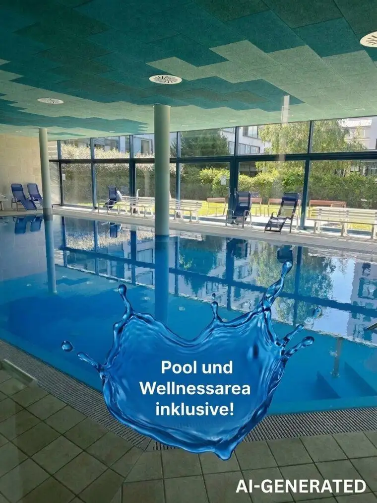Genießen Sie die eigene Poolanlage - Modern Living mit Loggia - Großer Pool und Wellnessarea inklusive.