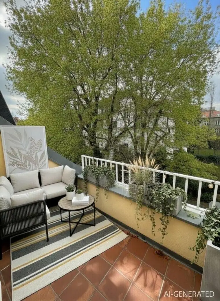 Dachgeschoß mit Terrasse und Grünblick in klassischer Villa mitten in Hietzing.