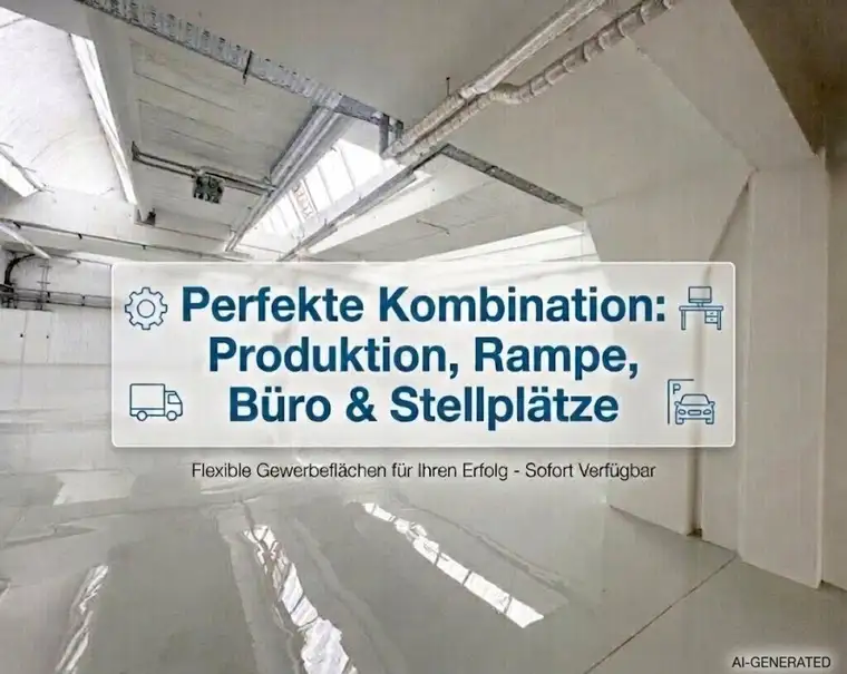 Unbefristet: Betriebs-/Produktionsfläche mit Büroflächen und Laderampe - perfekte Kombination nächst U-Bahn.