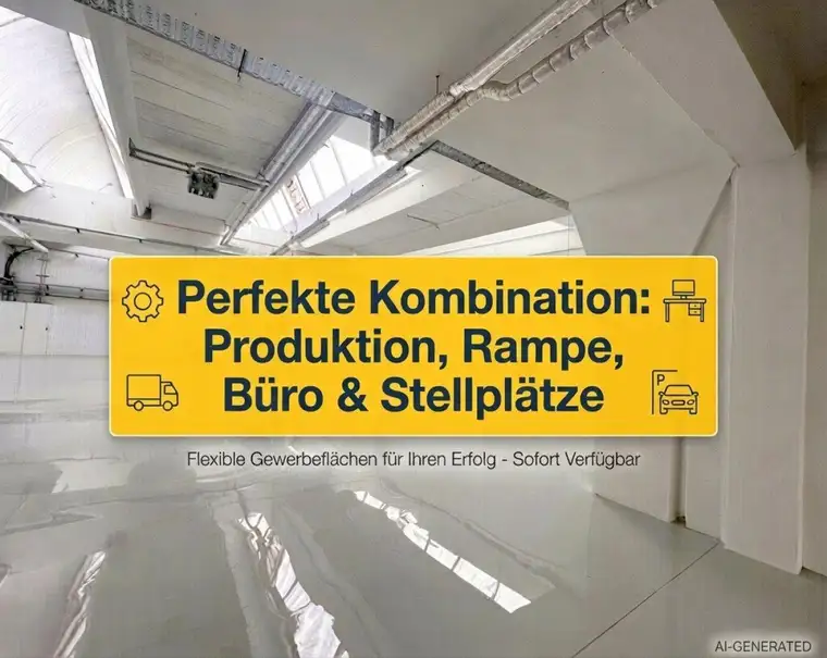 Unbefristet: Betriebs-/Produktionsfläche mit Büroflächen und Laderampe - perfekte Kombination nächst U-Bahn.