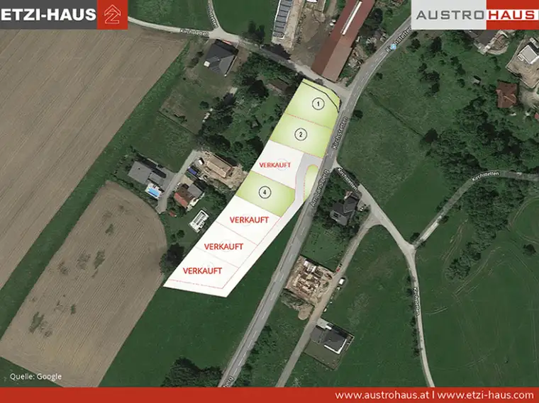 Pilsbach/Kirchstetten: Grund inkl. Haus ab € 425.500,- 