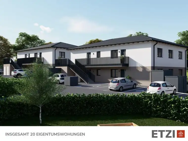 Moderne Eigentumswohnungen in ruhiger Lage – Ried im Traunkreis; Haus D – schlüsselfertig ab: € 285.700,-