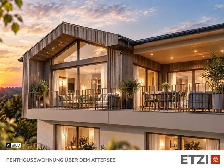 Wohnen über dem Attersee | Penthouse mit großer Terrasse &amp; Seeblick