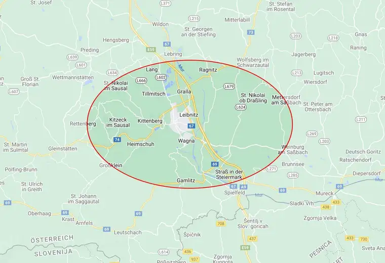 Bezirk Leibnitz: Gewerbegrundstück ca. 5.200 m² in TOP Frequenzlage zu kaufen