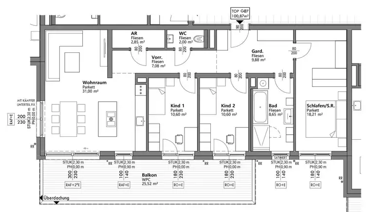 Engerwitzdorf | Mittertreffling - Neubau 4 ZI-Wohnung mit großem Balkon - Nähe JKU!