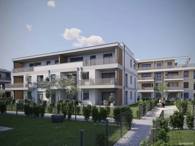 Traunfabrik - Wohnen im Grünen - 3-Zimmer-Wohnung mit eigenem Garten