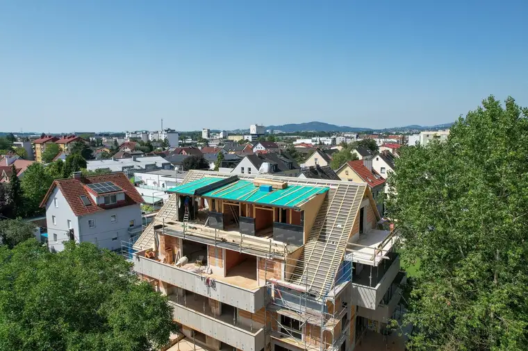 Penthouse mit eigenem Wohnungslift u. großer Dachterrasse - Rohbaubesichtigung möglich!