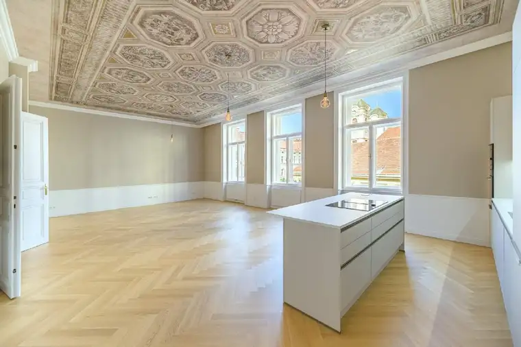 Klassik &amp; Design - Exklusive Stilwohnung mit Stuck, Kochinsel &amp; edler Ausstattung
