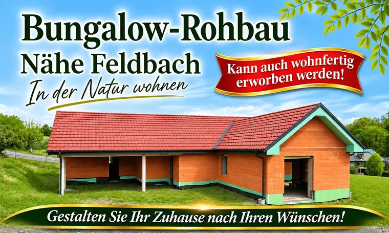 Bungalow-Rohbau in Feldbach Nähe – mit viel Gestaltungspotenzial