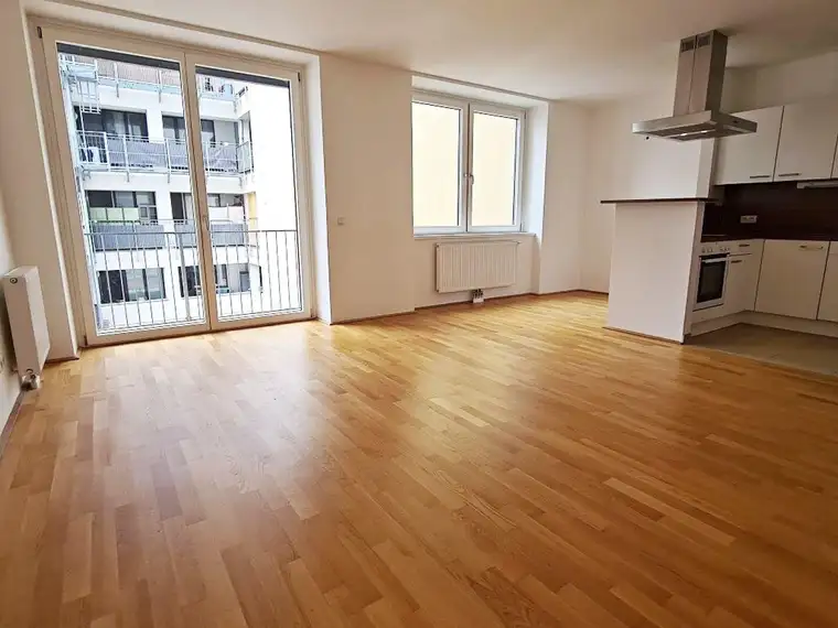 U1-NÄHE, gepflegte 68 m2 Neubau inkl. 4 m2 Loggia, 2 Zimmer, Wannenbad, Parketten, 2. Liftstock, Humboldtgasse