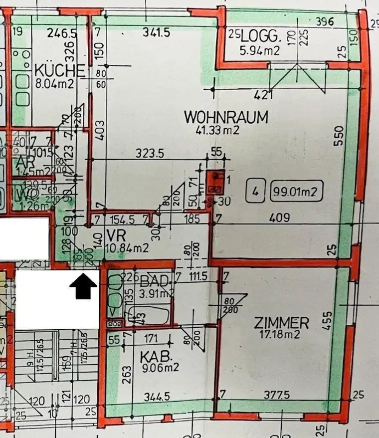 Wohnen im Grünen: 3-Zimmer-Traum mit Kamin, Loggia und Garagenplatz