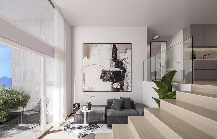 Klare Einteilung &amp; Wohnraum mit Loftfeeling: 4-Zimmer Wohnung mit Balkon (Top B2.5)