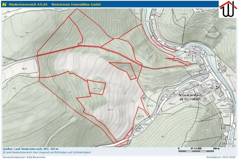 Wald 8,16 ha bei Schwarzenbach/Pielach
