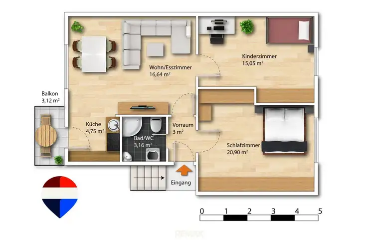 Die Sterne zum Greifen nahe! Teilsanierte 64 m² drei-Zimmer-Wohnung mit Carportplatz neben Mercedes Pappas in Graz-Gösting