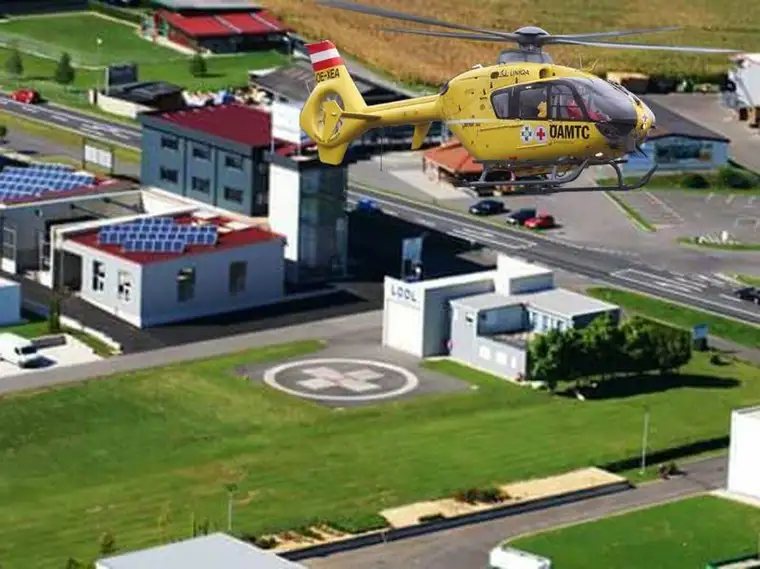 Business-Center mit Helicopter Airport