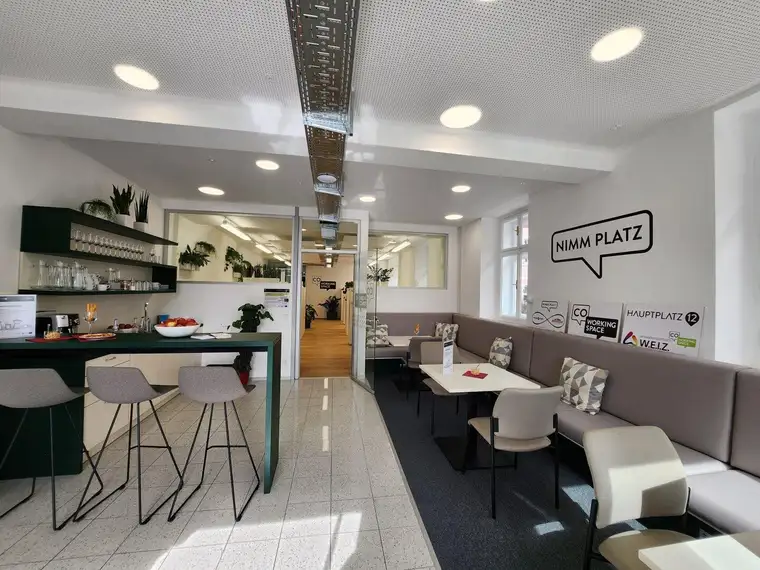 Ausgestatteter Arbeitsplatz im Coworking Space, Preis inkl. BK, HK, Glasfaserinternet uvm.