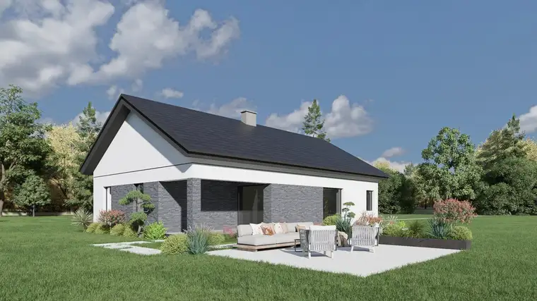 Belagsfertiges Neubau-Wohnhaus in Ziegelmassiv in einer Sackgasse.