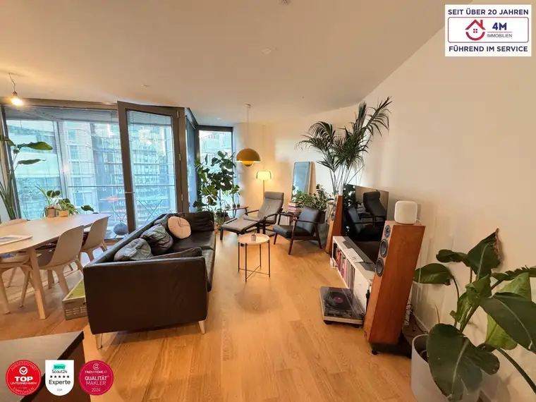 Exklusives Wohnen in den Parkapartments am Belvedere - 2-Zimmer-Wohnung mit Loggia und Deckenkühlung