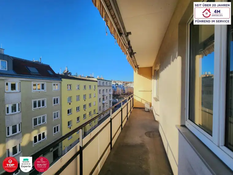 Von der Sonne geküsst: Helle 3-Zimmer-Wohnung mit großer Loggia, Ost-West-Ausrichtung &amp; guter Anbindung