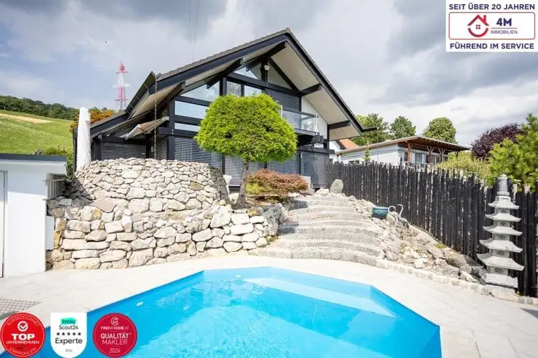  Exklusives HUF Architektenhaus in Maria Gugging! Anzahlung 450.000,00 Euro diskret &amp; direkt vom Eigentümer finanzieren!