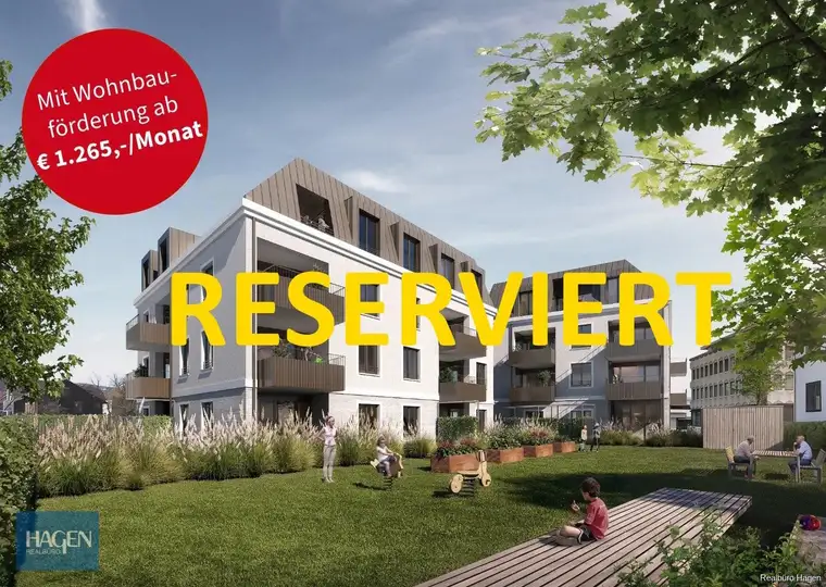 Neubau im Zentrum - Top B.043-Zimmerwohnung im 1. OGWOHNBAUFÖRDERUNG