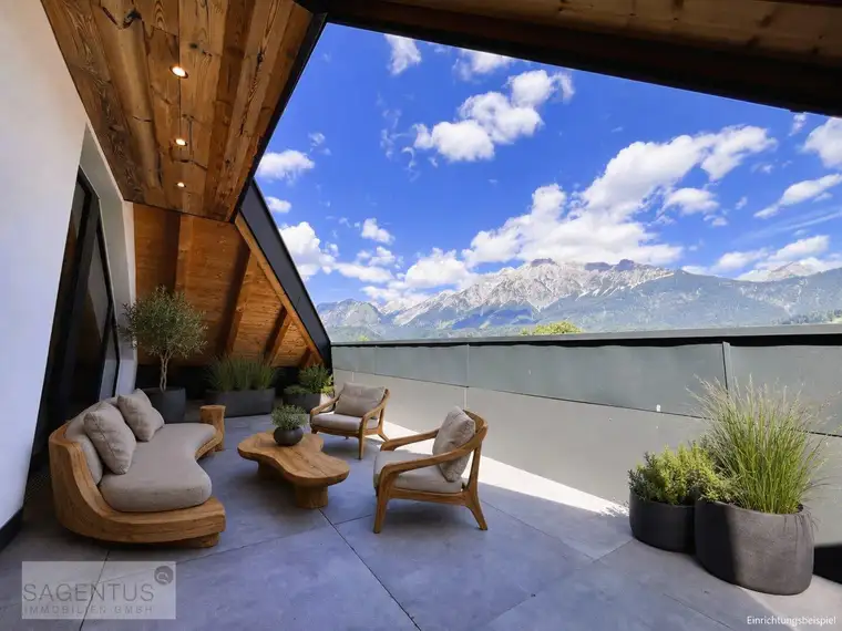 NAHE INNSBRUCK: Repräsentative 4-Zimmer-PENTHOUSE-Wohnung mit zusätzlicher offener Galerie und über 100m² Terrassenfläche zu kaufen!