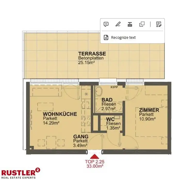 Wohnung mit großer Terrasse in 1210 zu mieten