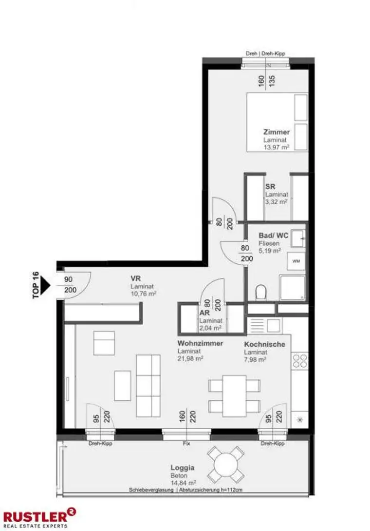 ZENTRALE LAGE I Top geschnittene Wohnung mit großer Loggia und Schrankraum!
