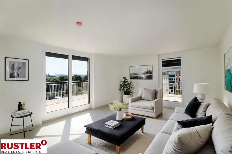 4-Zimmer-Dachterrassenwohnung mit einem unverbauten Blick auf die Traisen.