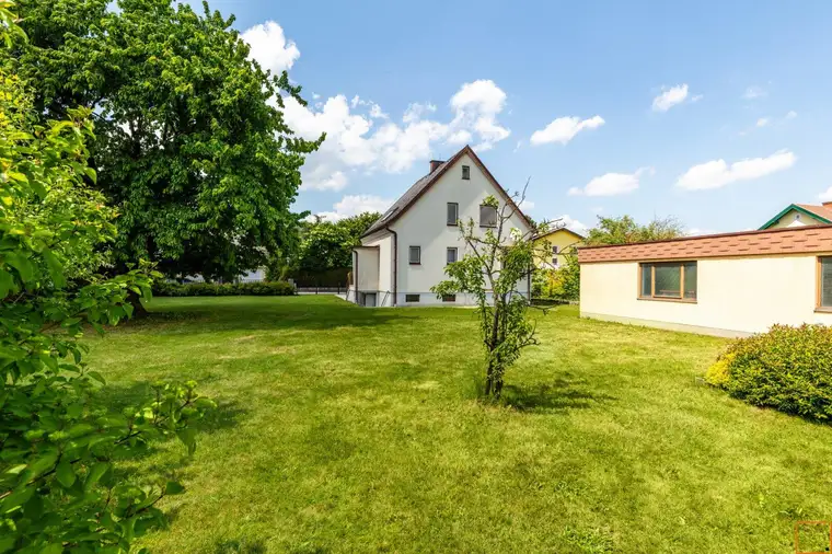 Lanzenkirchen - Kleinwolkersdorf: TWO IN ONE auf 1217 m²: Haus mit Kirschgarten oder zweitem Bauplatz