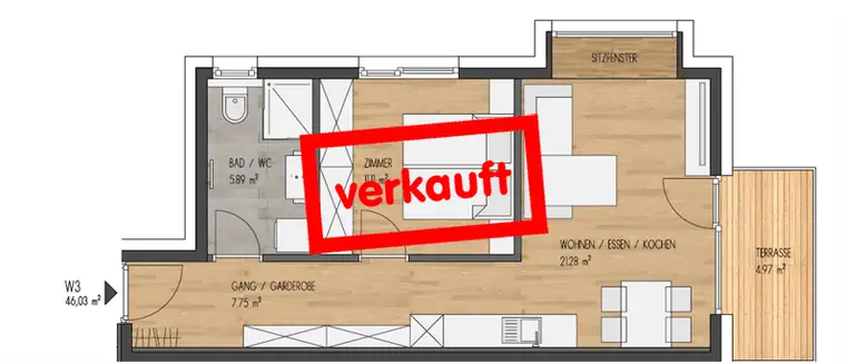 Neubau: Attraktive 2-Zimmerwohnung im Zentrum von Birgitz! TOP 3