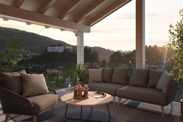 Sonnenverwöhntes Penthouse über der Altstadt mit Schlossblick-Terrasse