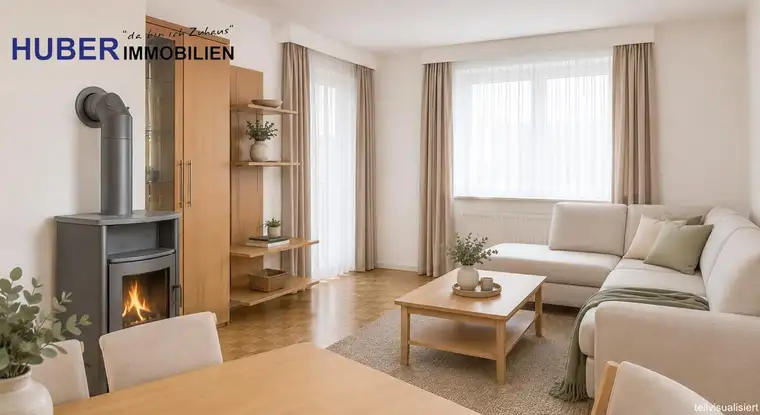 Miete € 669,90: 75 m² Wohlfühlwohnung in Perg mit Loggia, Kaminofen &amp; neuem Bad
