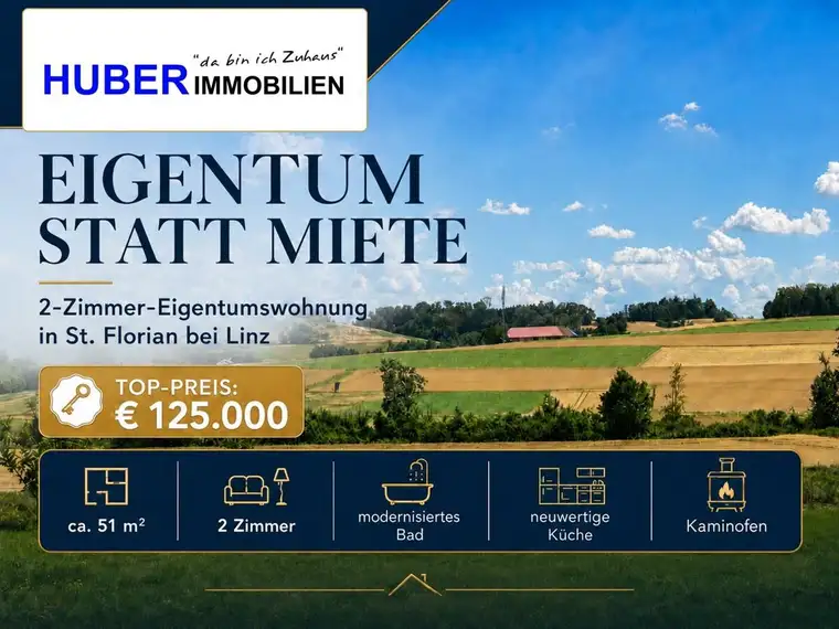 NEUER PREIS: € 125.000 – EIGENTUM STATT MIETE IN ST. FLORIAN