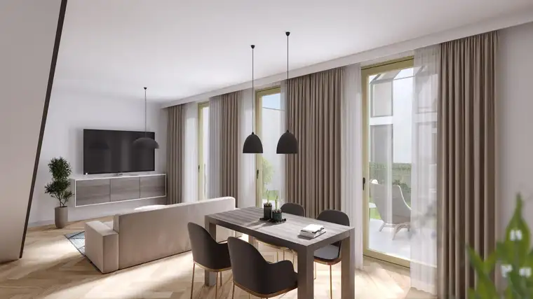 PROVISIONSFREI - Hof-Apartment - 2 Zimmer - ca. 69m² NFL - Klima - Terrasse und Eigengarten - hochwertige Ausstattung - Neubauprojekt - Fertigstellung 2025